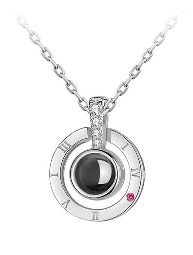 Personalized Circle Photo Pendant Necklace