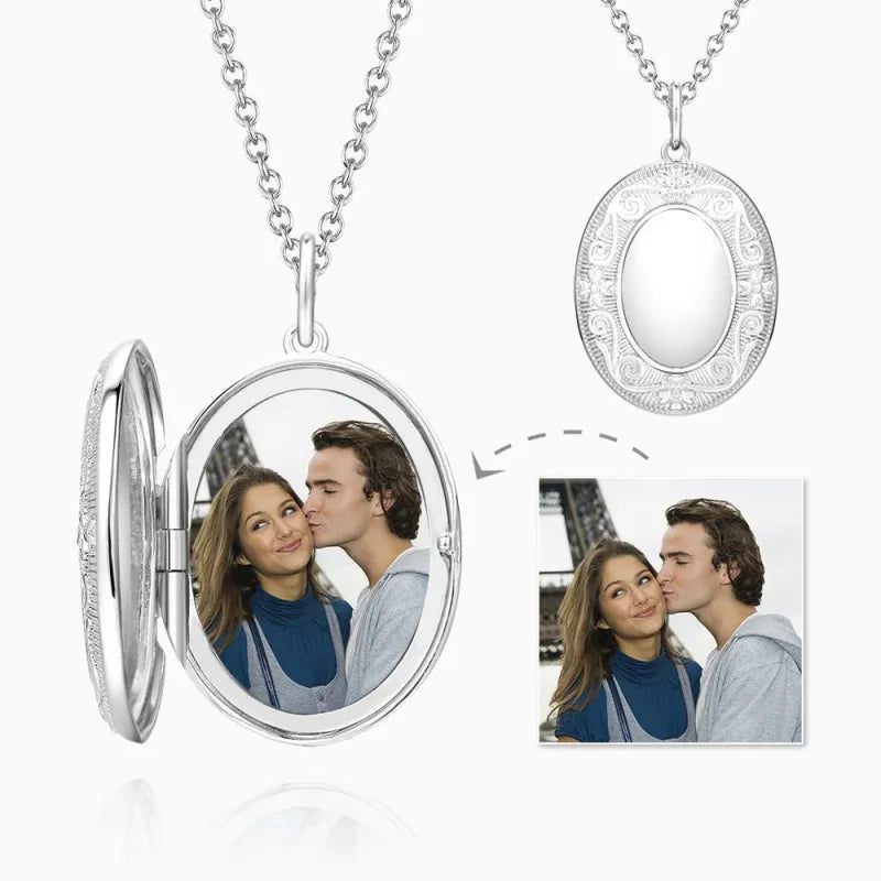 Personalized Heart Locket Necklace