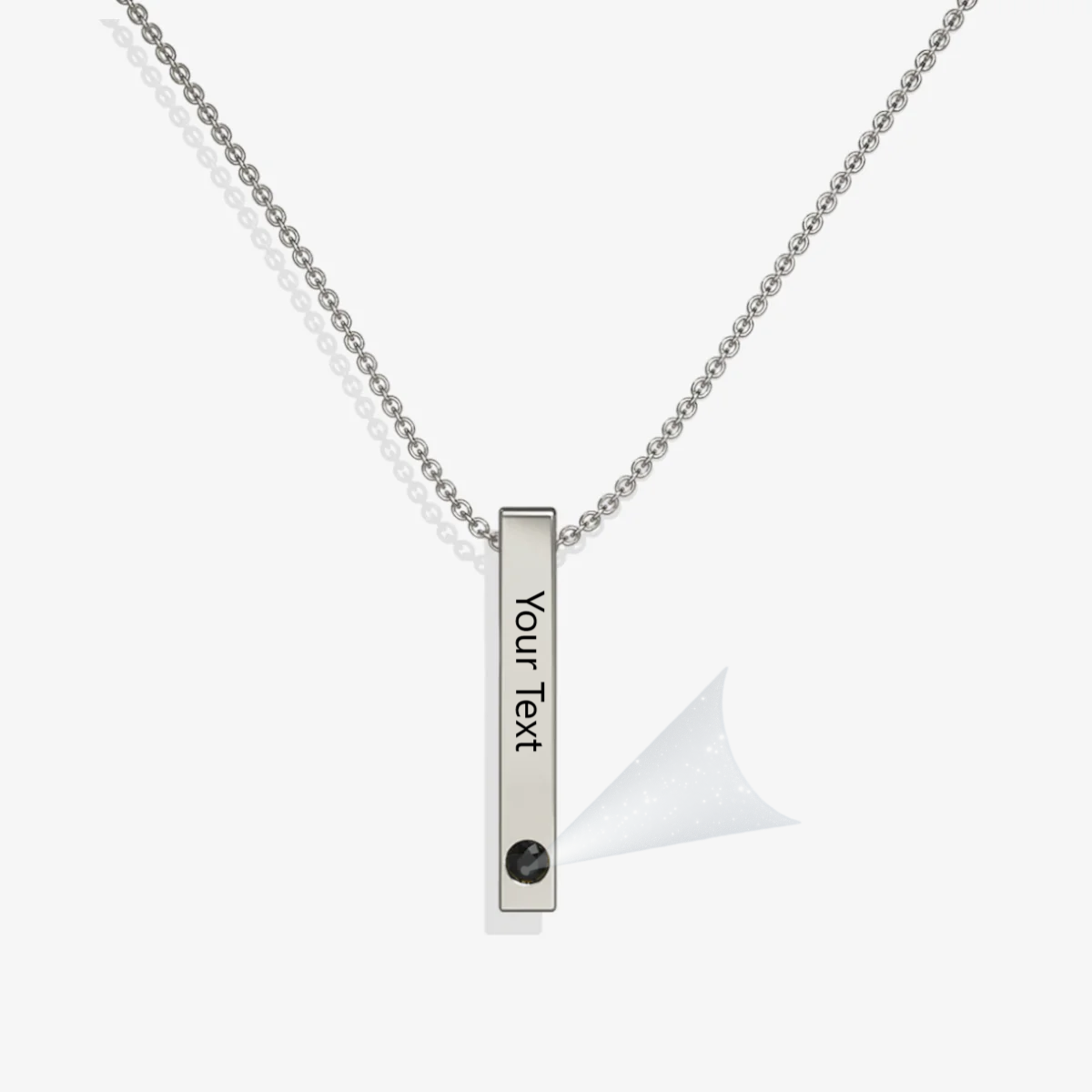 Engravable Necklace-Custom photo and Engrave words or name