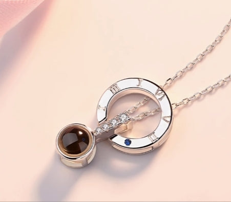Personalized Circle Photo Pendant Necklace