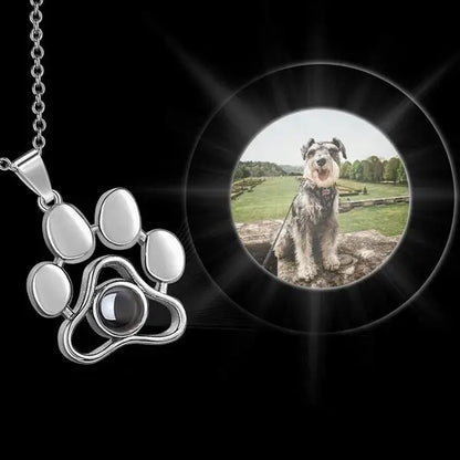 Personalized Pet Paw Photo Necklace