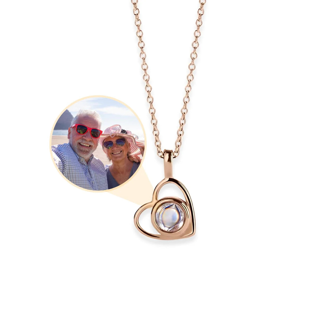 Personalized Heart Photo Pendant Necklace