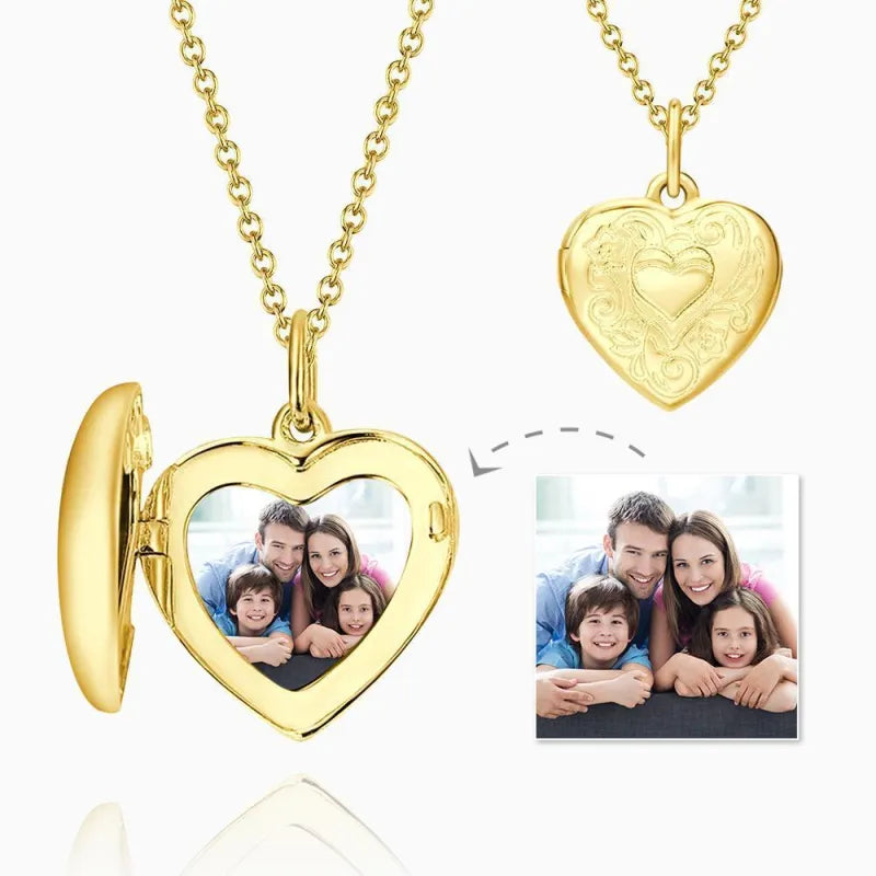 Personalized Heart Locket Necklace