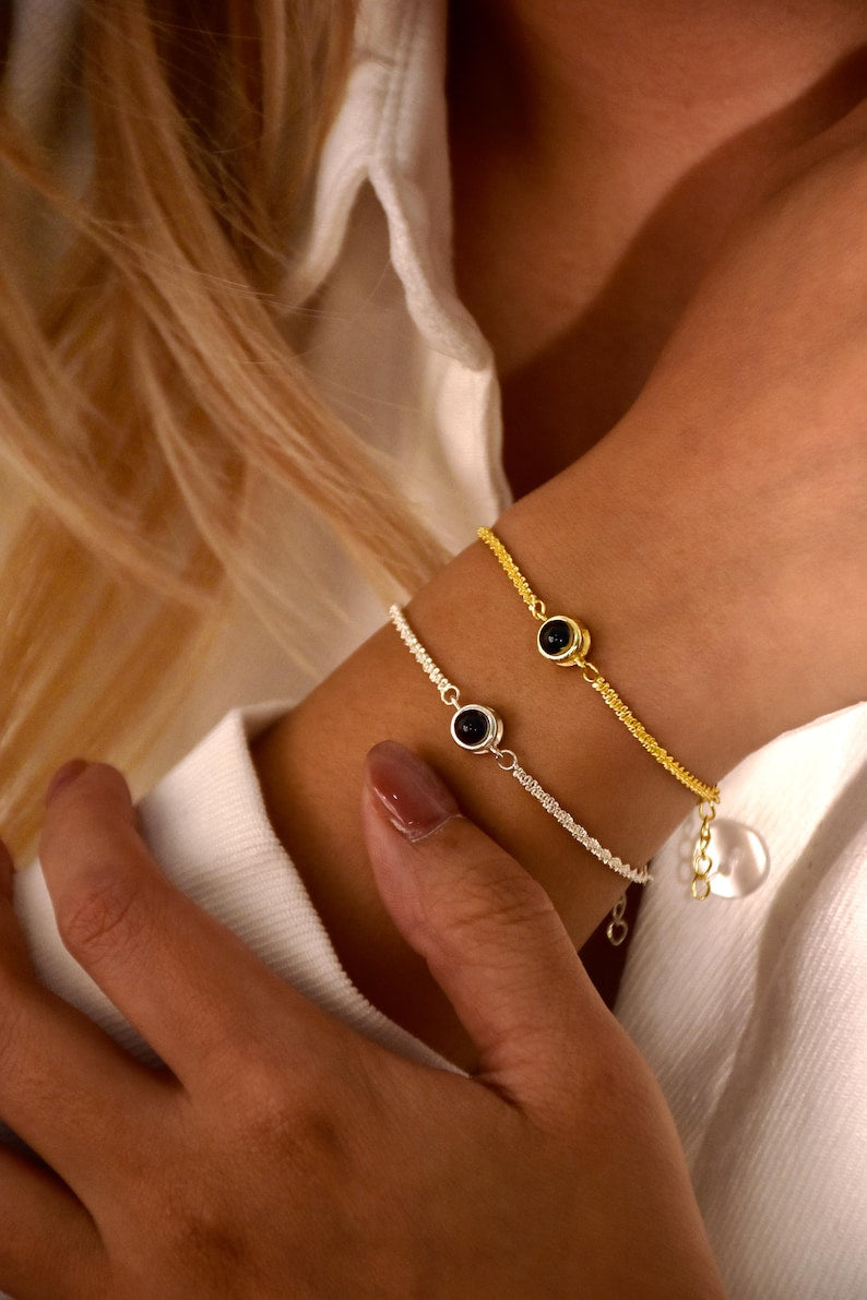 Personalized Cable Chain Photo Bracelet