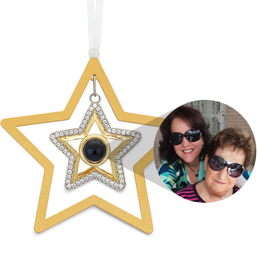 Personalized Gold Star Photo Ornament
