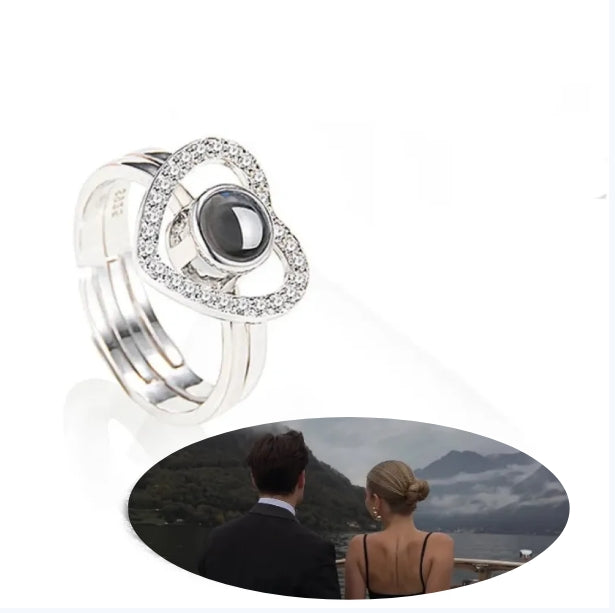 Personalized Heart Photo Ring