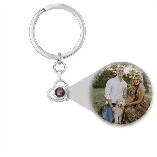 Personalized Heart Photo Keychain
