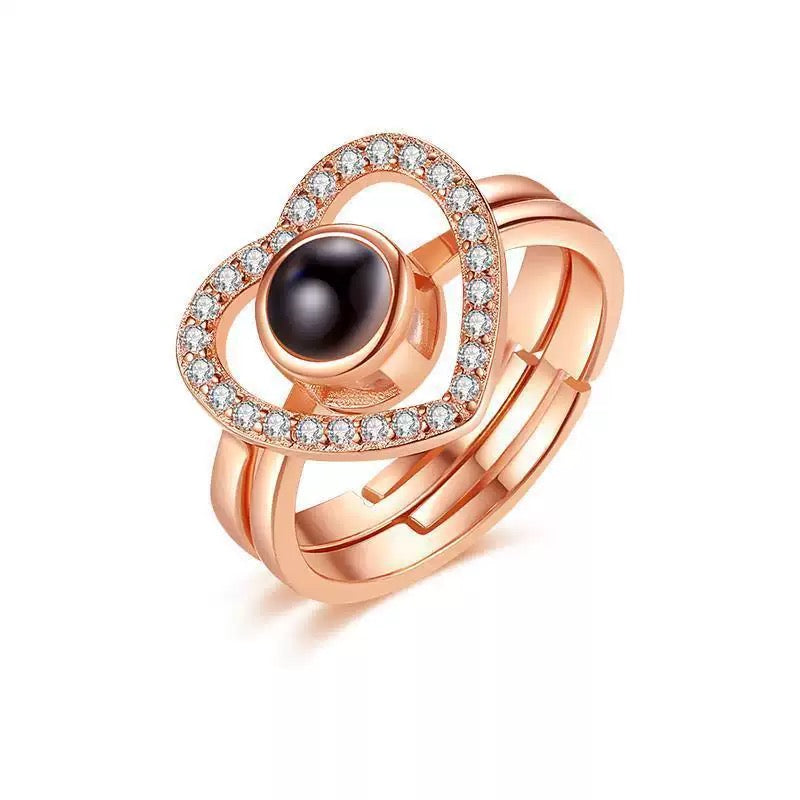 Personalized Heart Photo Ring