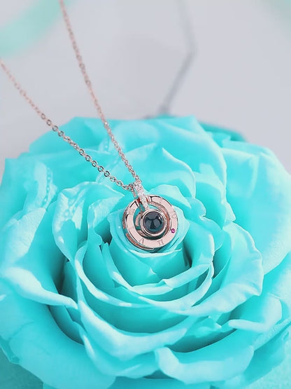 Personalized Circle Photo Pendant Necklace