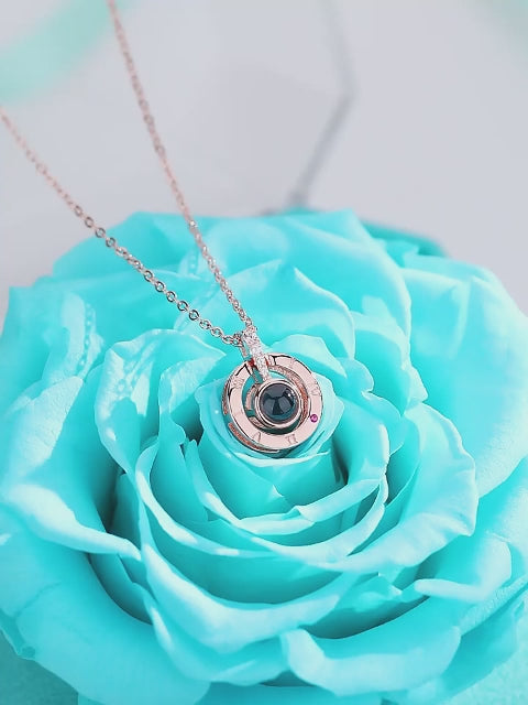 Personalized Circle Photo Pendant Necklace