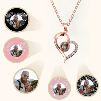 Personalized Picture Heart Pendant Necklace