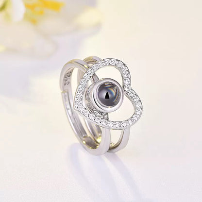 Personalized Heart Photo Ring