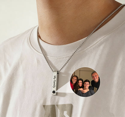Engravable Necklace-Custom photo and Engrave words or name